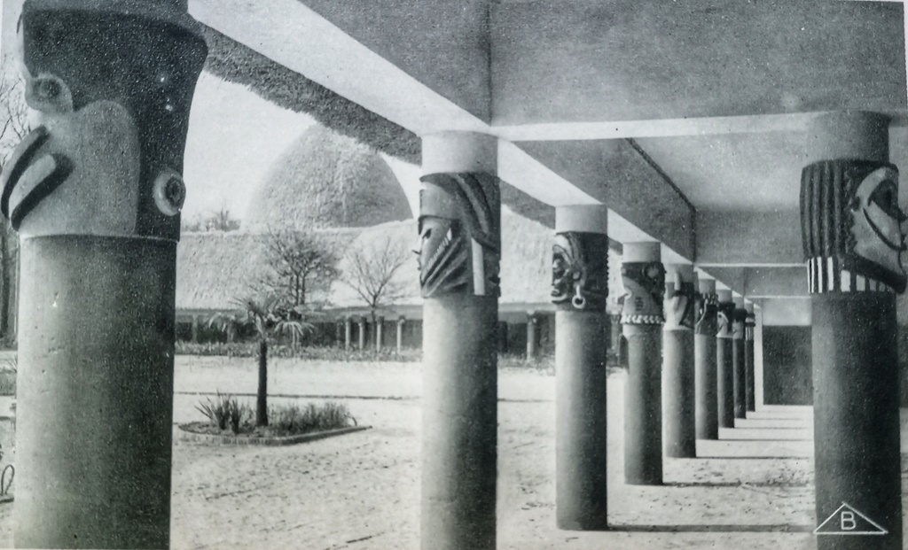 A reconstruction of the palace inspired by the Kingdom of Dahomey